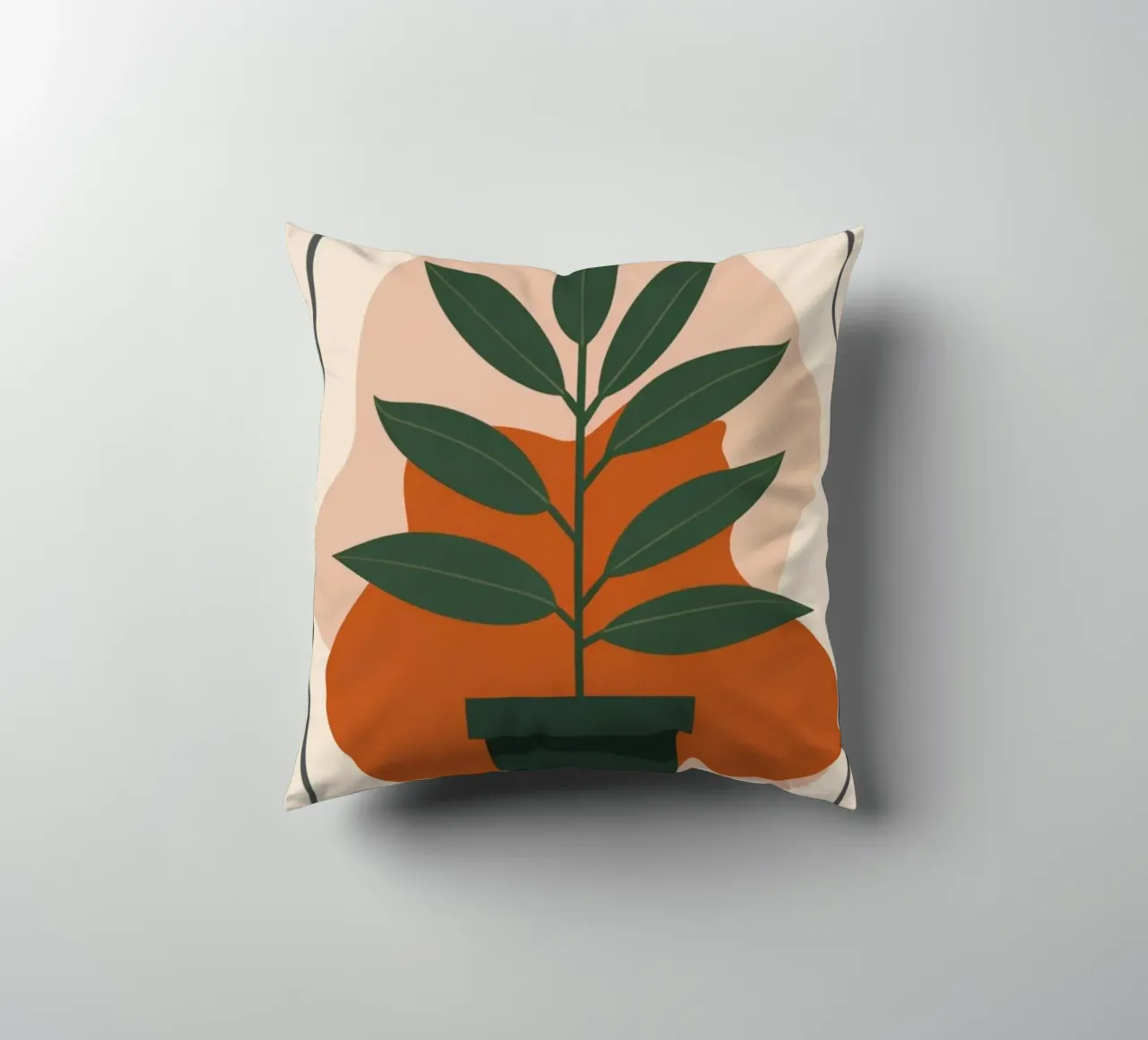 Deep Breath and Keep Going Botanical Art Print decorative cushion by inspirational quote