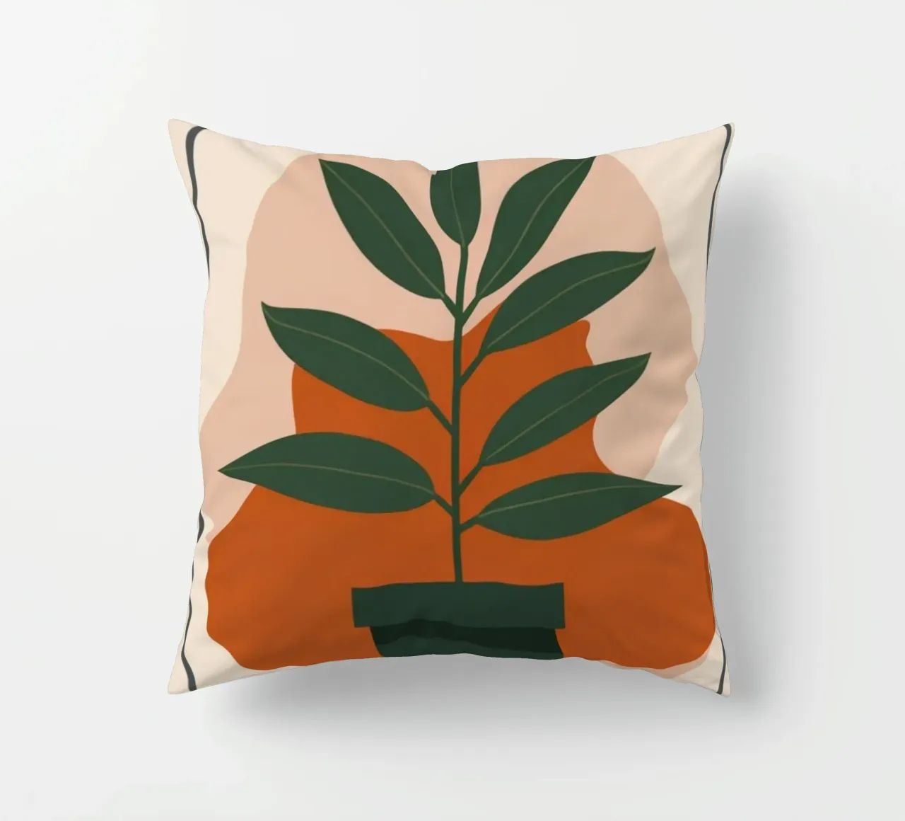 Deep Breath and Keep Going Botanical Art Print decorative cushion by inspirational quote