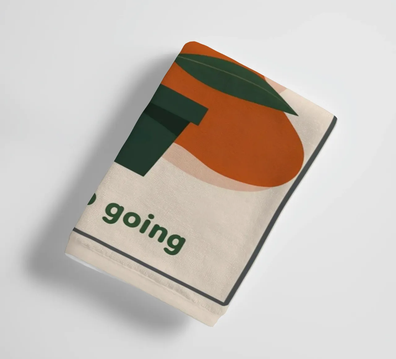 Deep Breath and Keep Going Botanical Art Print towel by inspirational quote