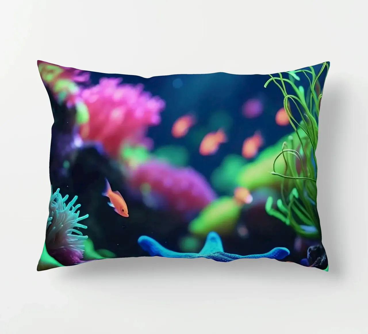 Deep Calm ✦ Stella marina blu in Neon Reef cuscino da lumaquastudio