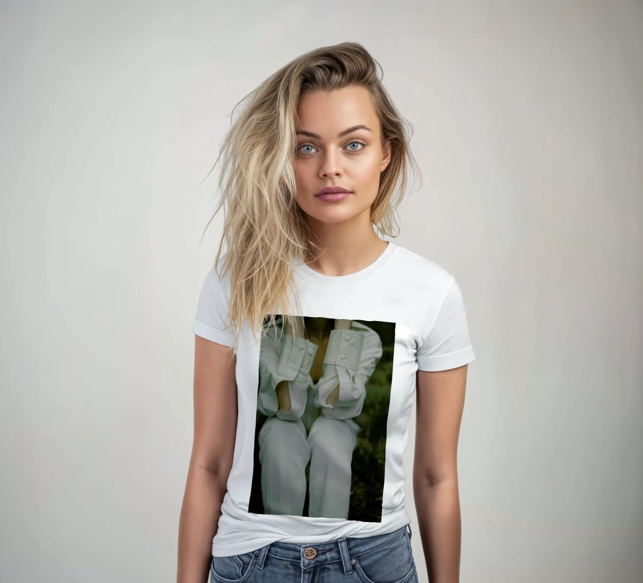 Buttons Frauen T-Shirt von Chris Abatzis
