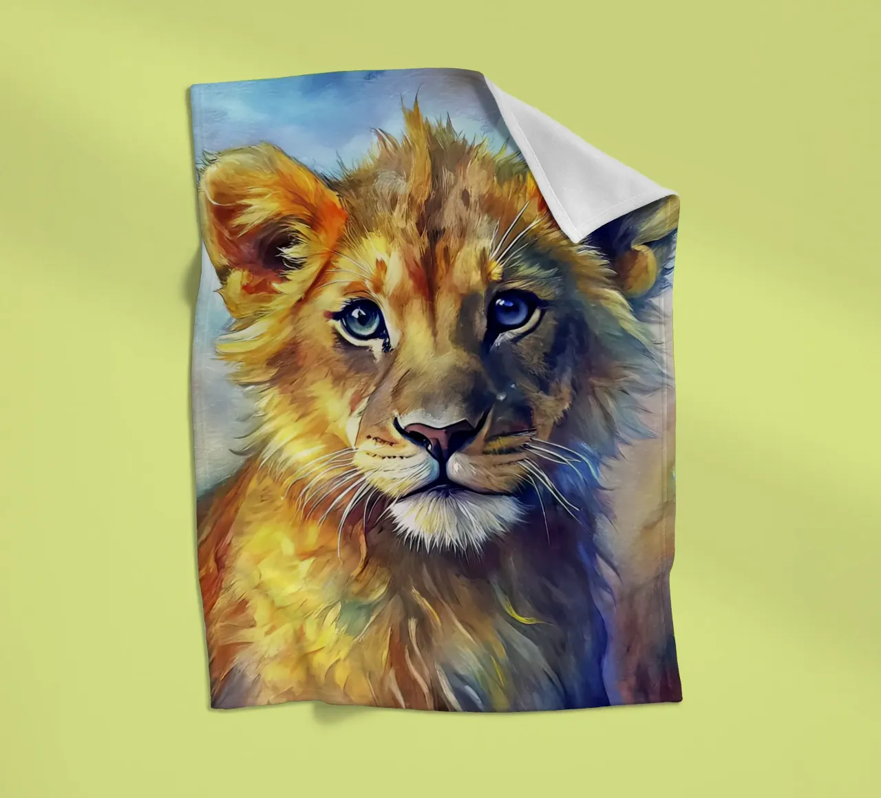 Leone coperta in pile da 🎨 Point and Art