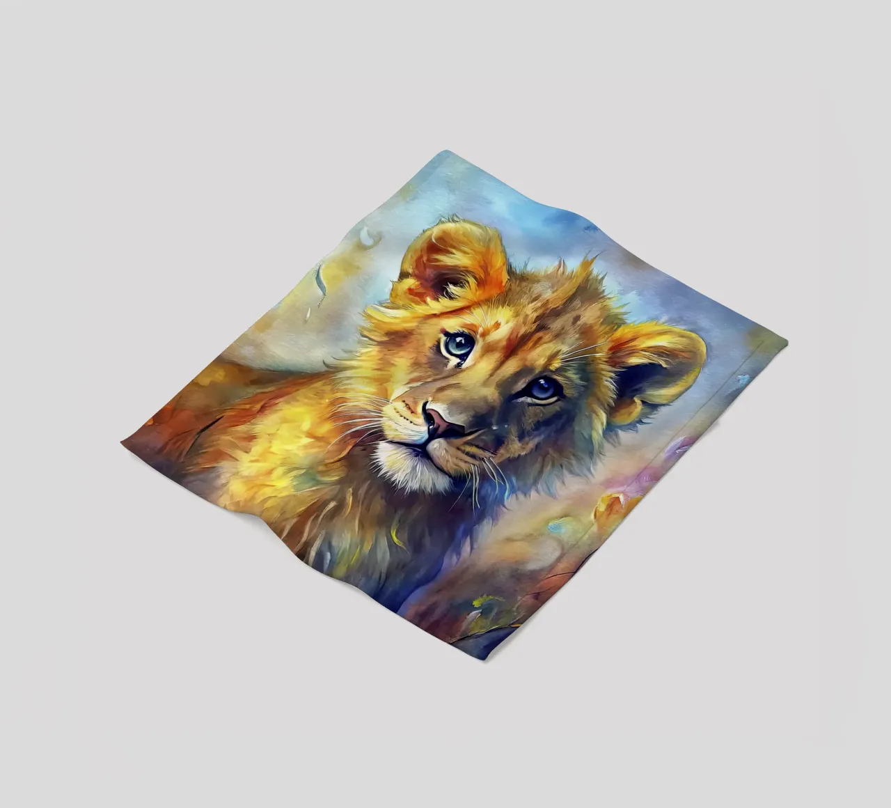 Leone coperta in pile da 🎨 Point and Art