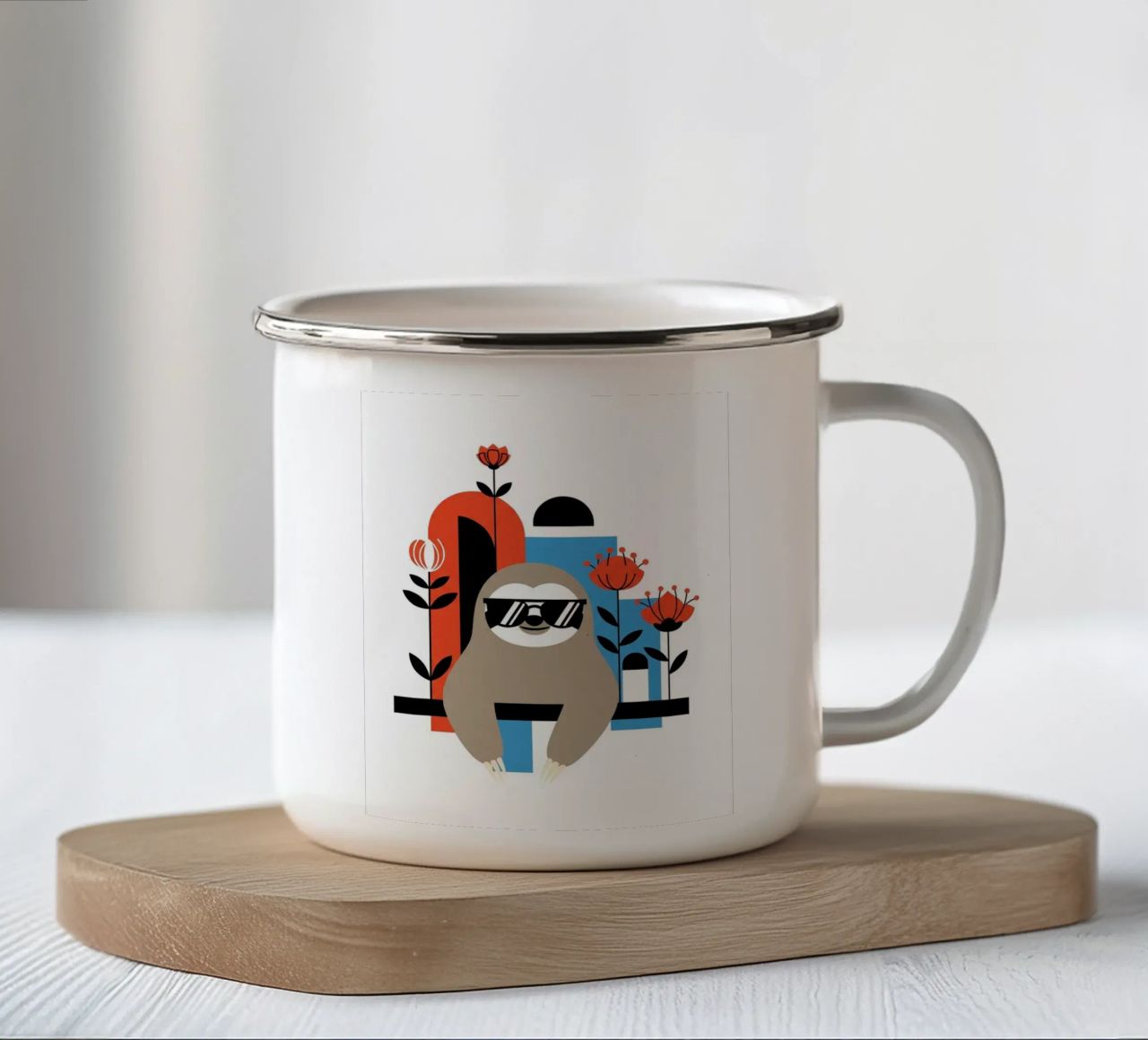 Sloth: Too Cool To Hurry tazza in smalto da Zen Design