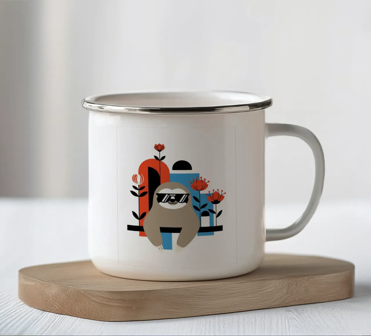 Sloth: Too Cool To Hurry tazza in smalto da Zen Design