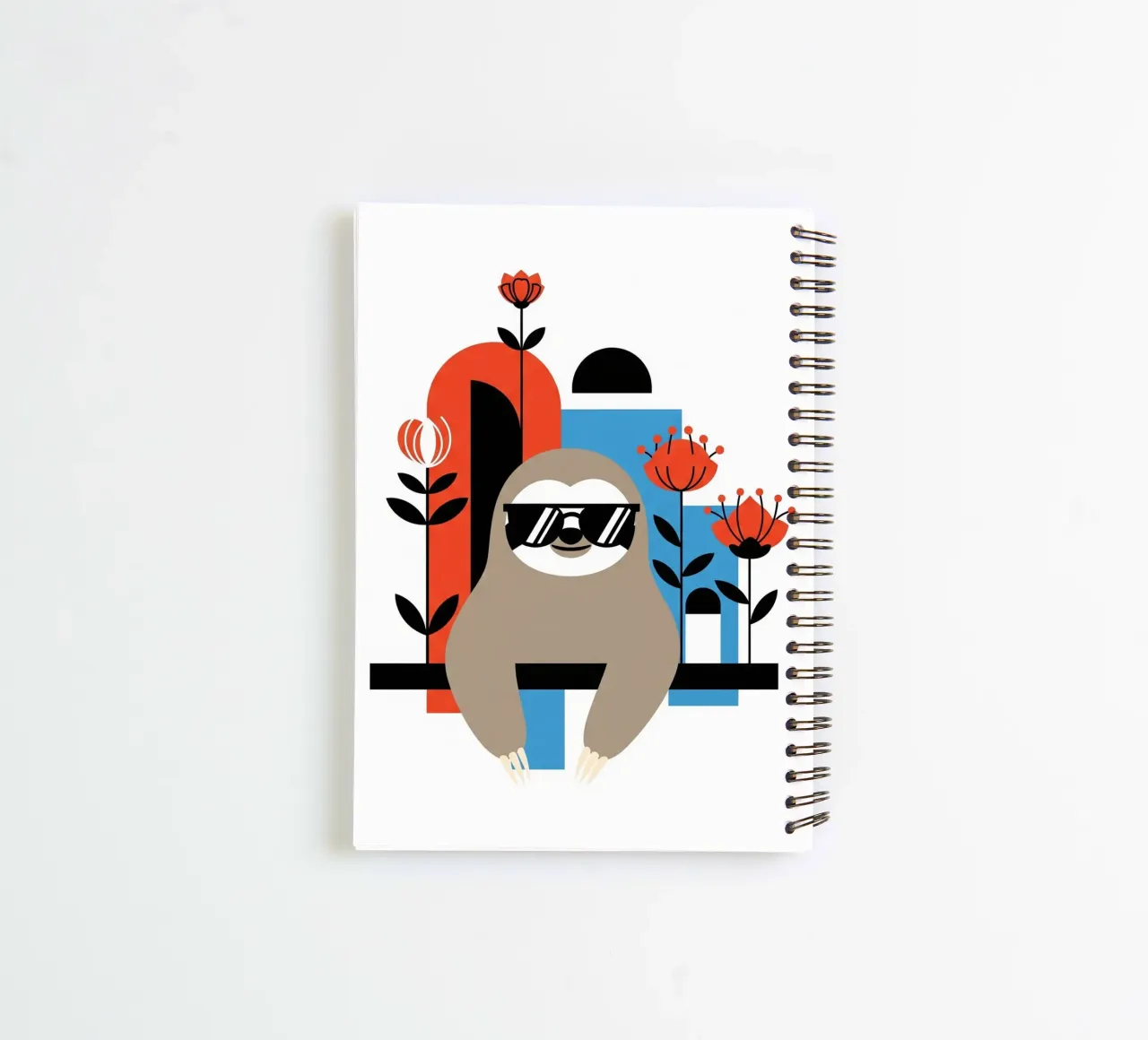 Sloth: Too Cool To Hurry spiral notebook by Zen Design