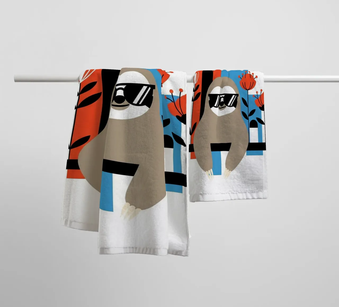 Sloth: Too Cool To Hurry Handtuch von Zen Design