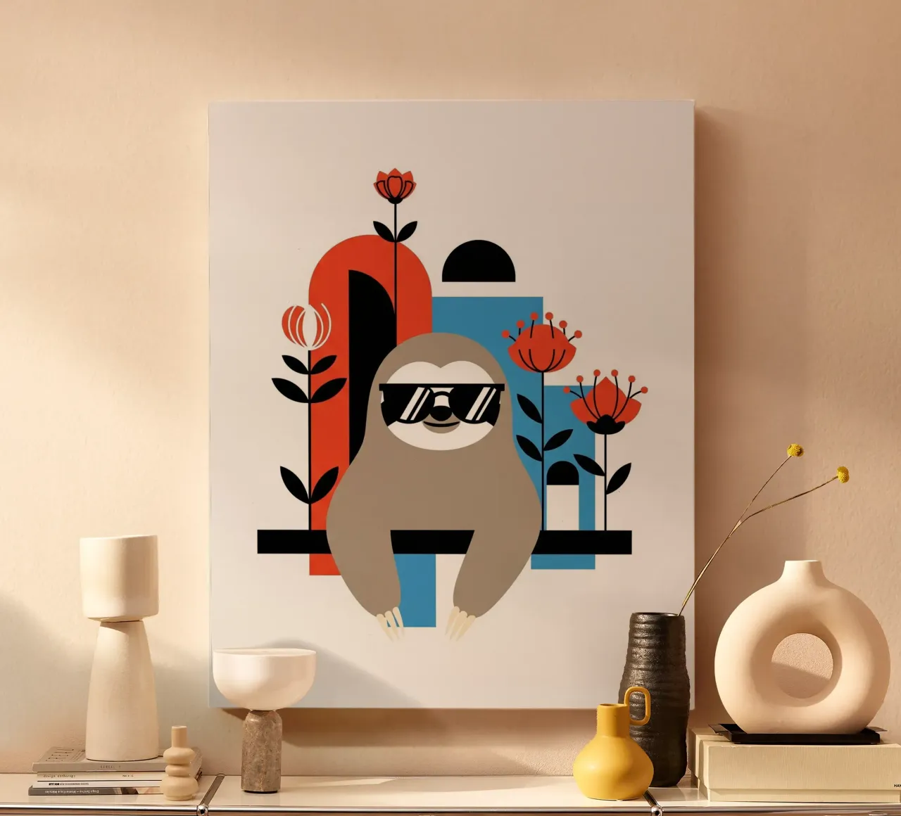 Sloth: Too Cool To Hurry Leinwand von Zen Design