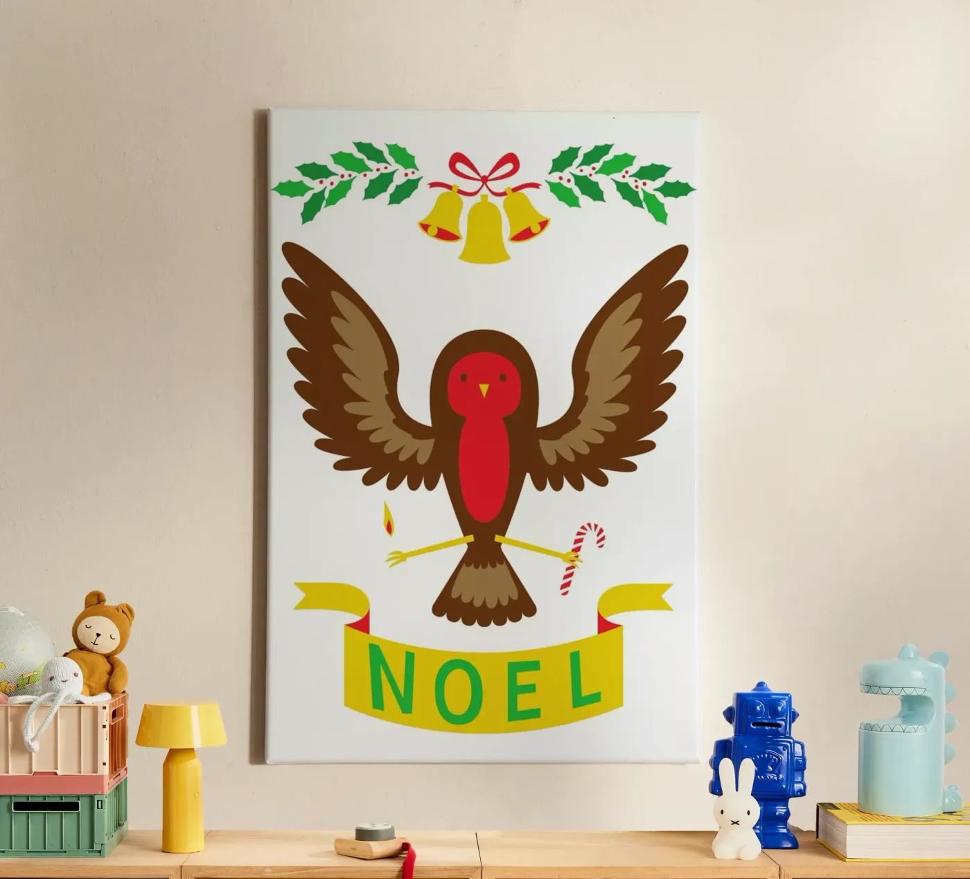 Robin canvas van Chris Wharton