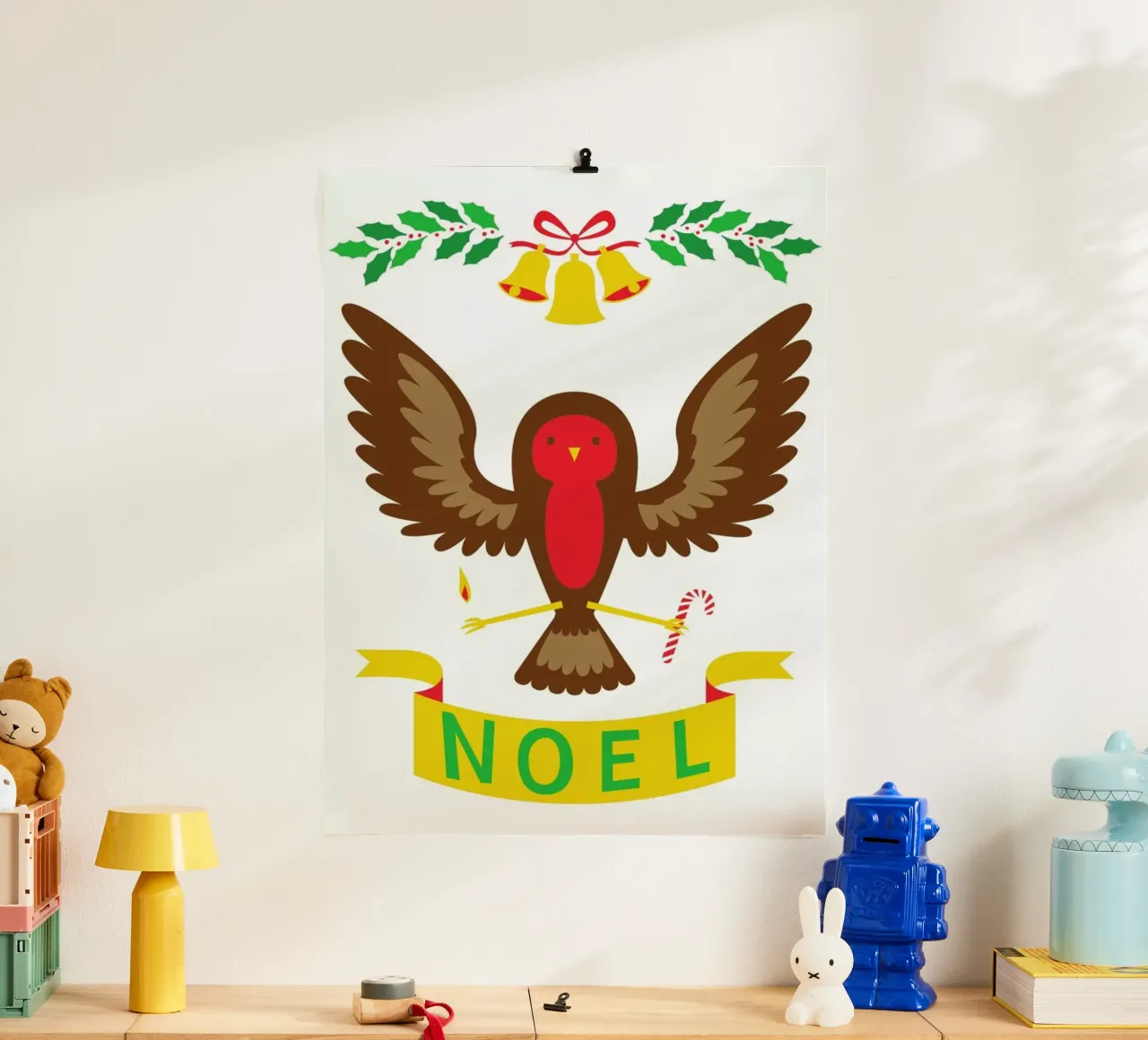 Robin poster con telaio in alluminio da Chris Wharton