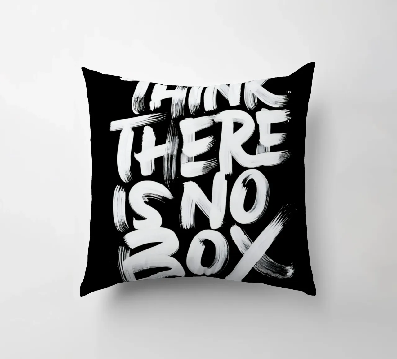 Think There Is No Box - Tipografia ispirata alle pennellate cuscino da Artistic-shop