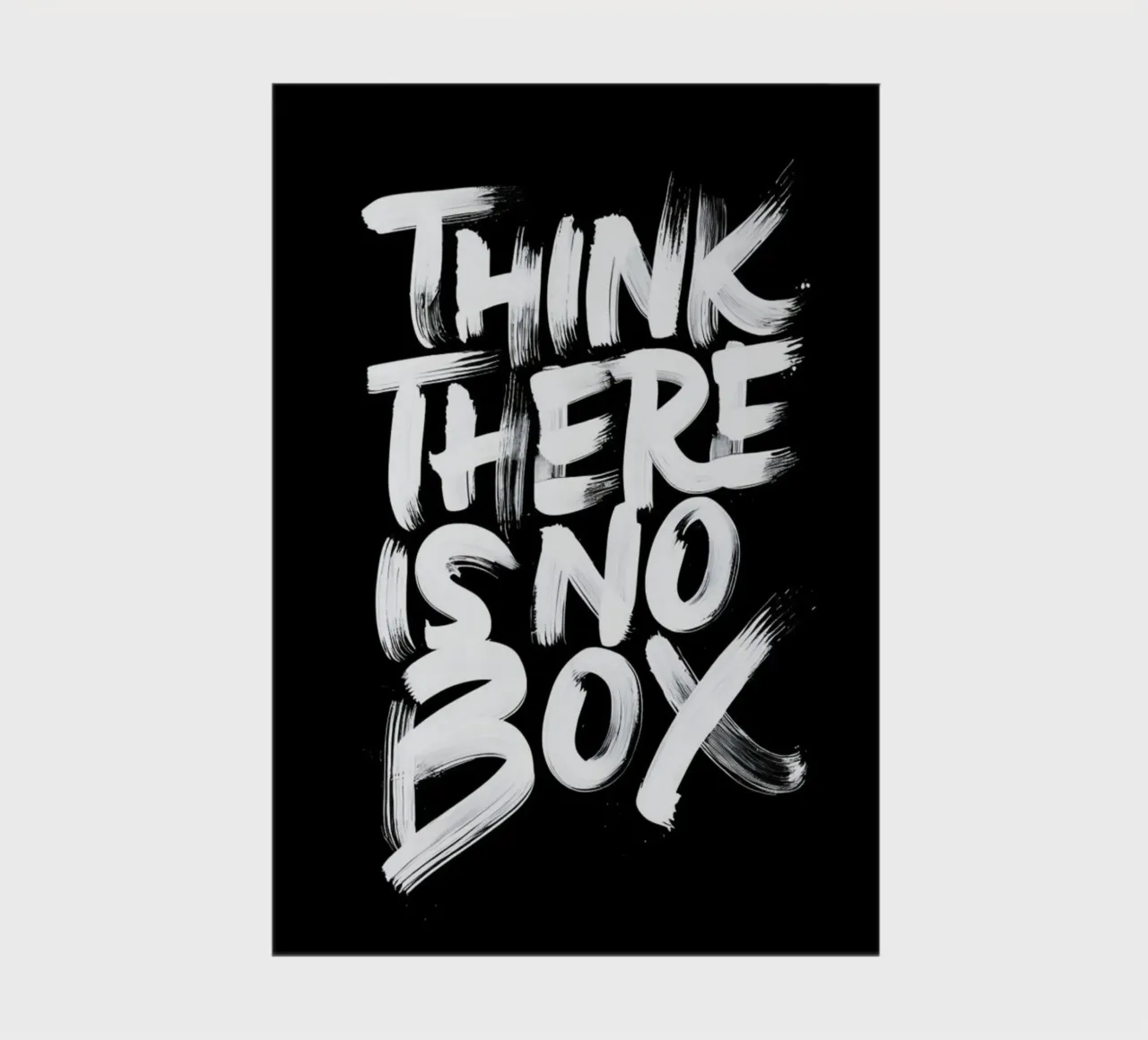 Think There Is No Box - Inspirational Brushstroke Typography notebook by Artistic-shop