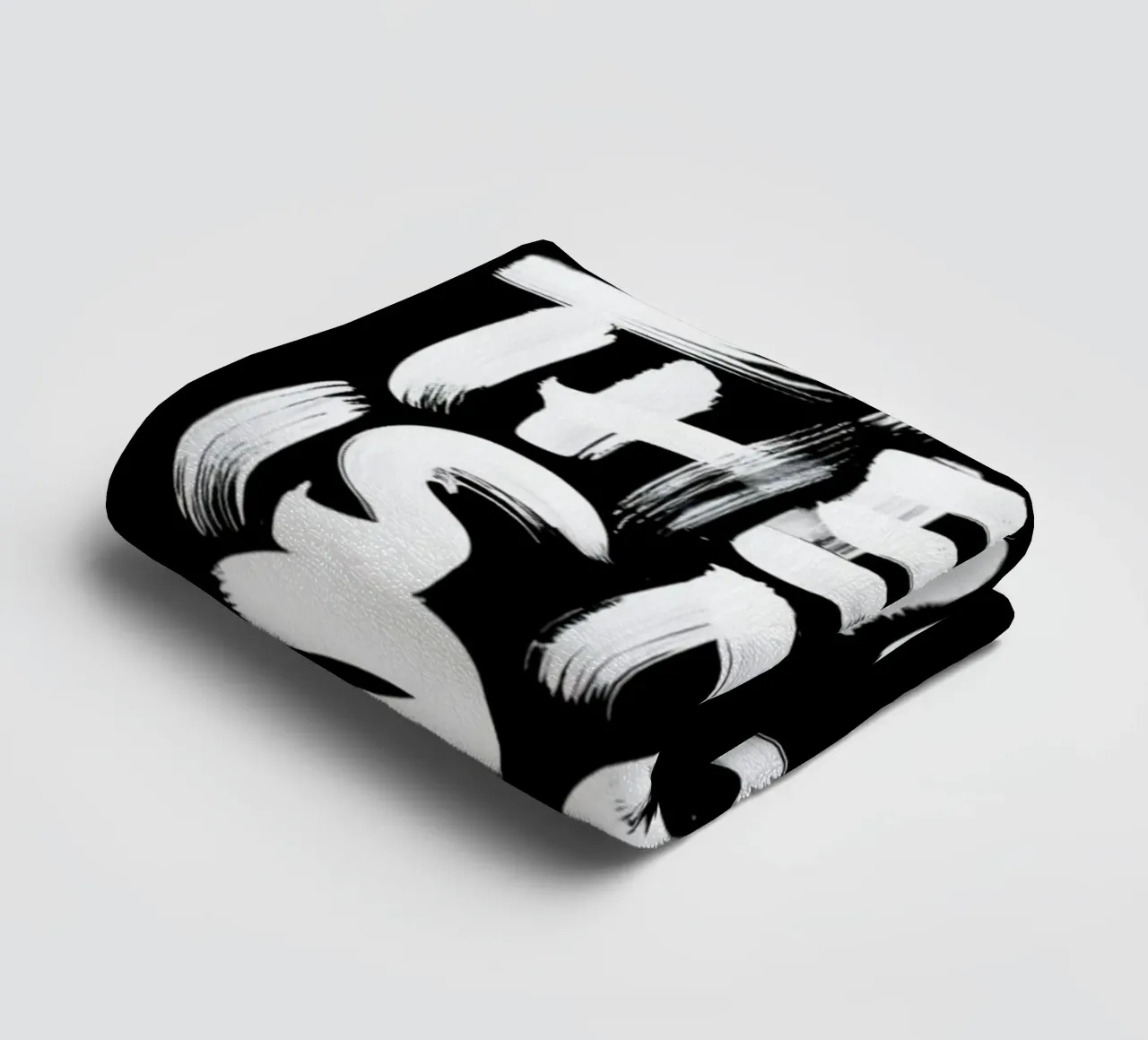 Think There Is No Box - Inspirational Brushstroke Typography towel by Artistic-shop