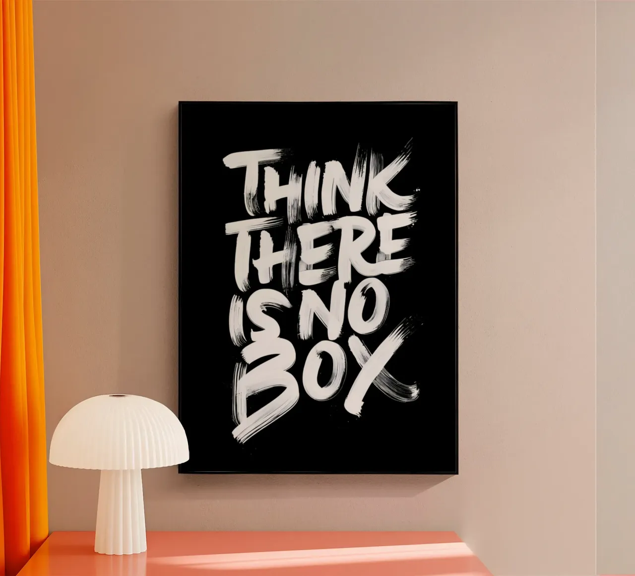 Think There Is No Box - Tipografia ispirata alle pennellate plexiglass da Artistic-shop
