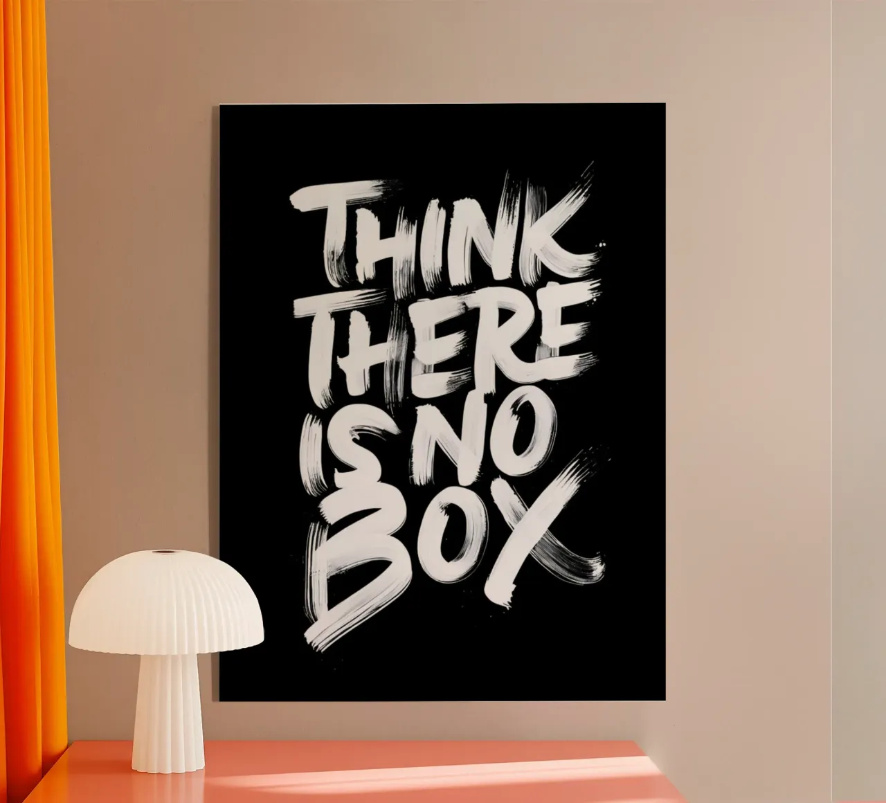 Think There Is No Box - Tipografia ispirata alle pennellate plexiglass da Artistic-shop