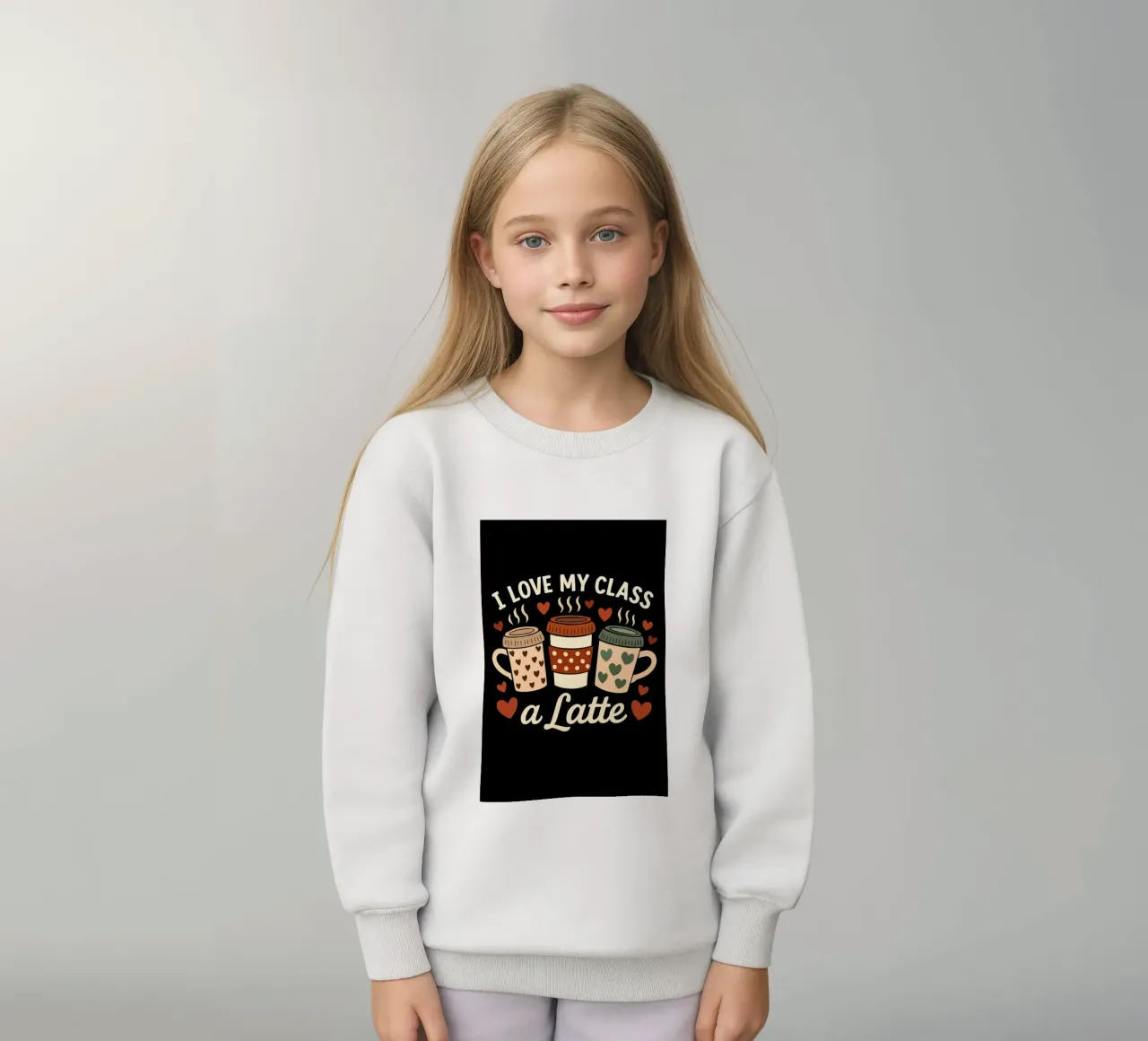 Tazza da caffè per insegnanti "I Love My Class A Latte". felpa bambino da inspirational quote