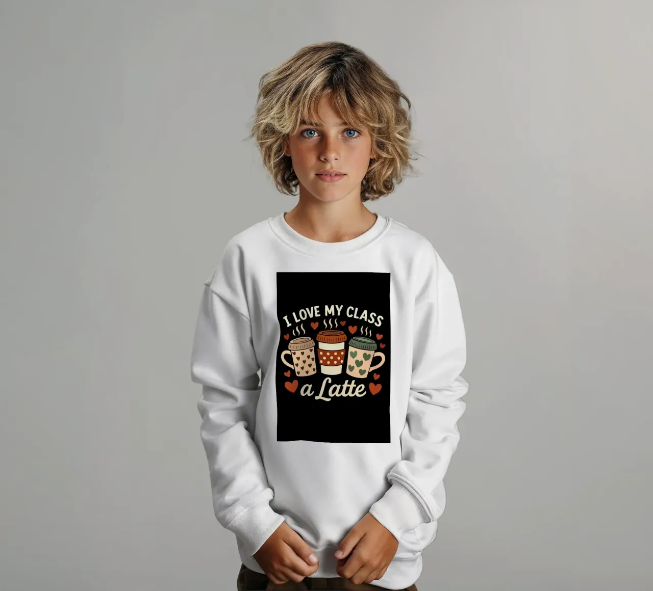 Tazza da caffè per insegnanti "I Love My Class A Latte". felpa bambino da inspirational quote