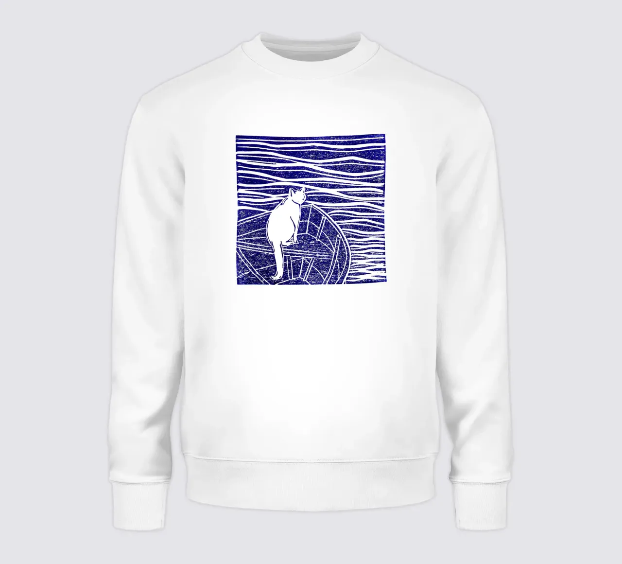 Das Meer, bitte! Kapitän Schnurren Sweatshirt von Ivona Maris