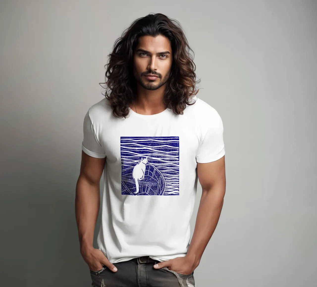 Mare, per favore! Capitano Purr t-shirt da Ivona Maris