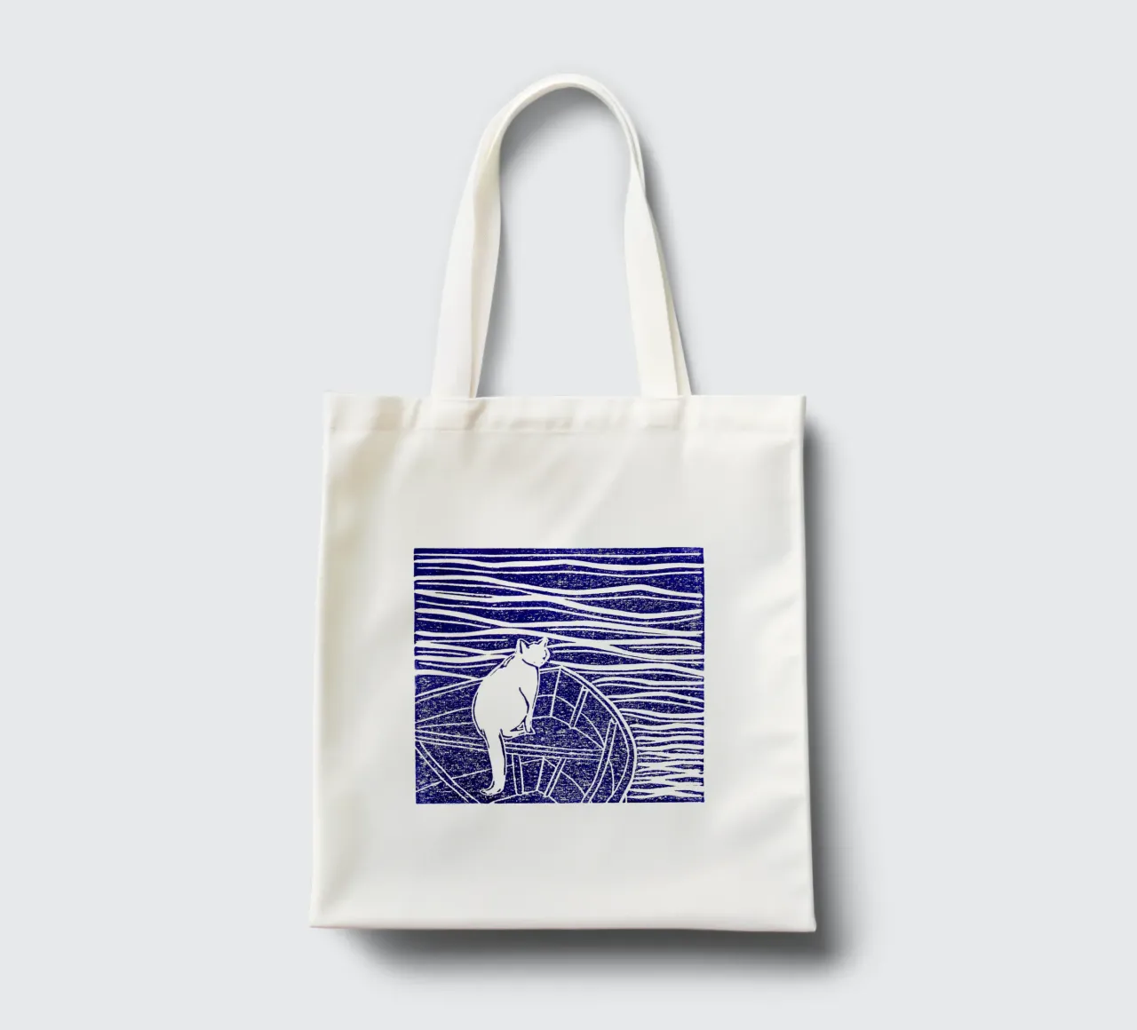 Mare, per favore! Capitano Purr borsa in juta da Ivona Maris