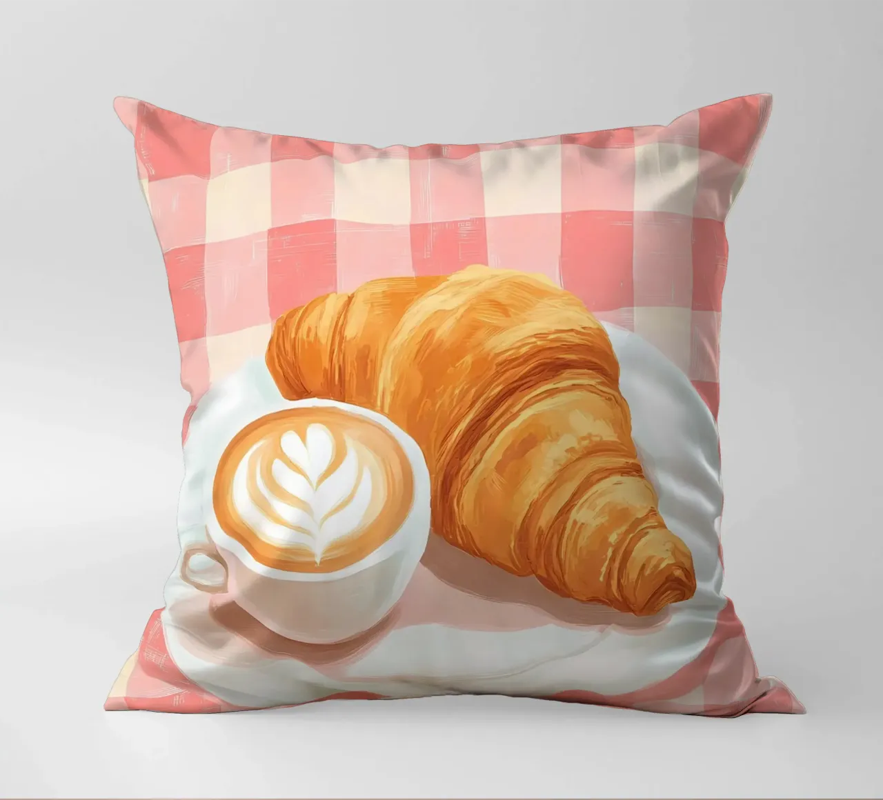 caffè e croissant cuscino da IamHomeStudio