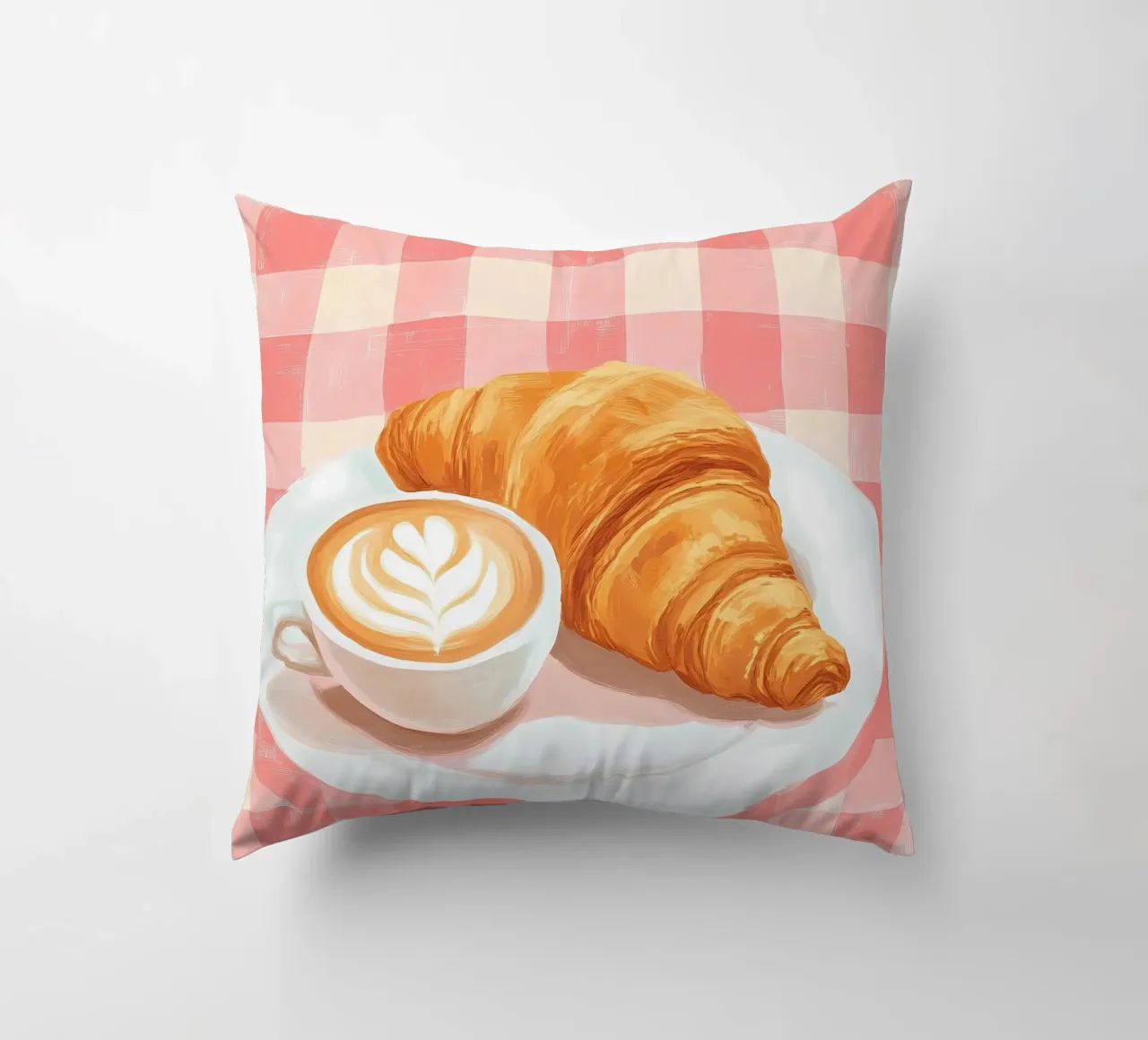 caffè e croissant cuscino da IamHomeStudio