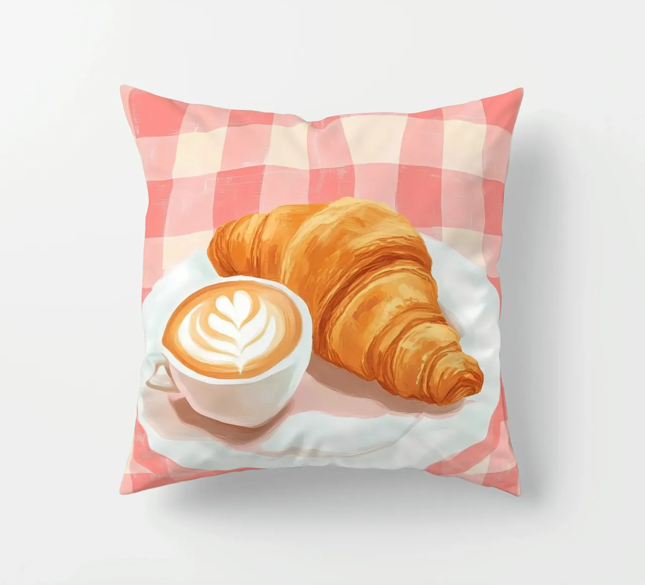 caffè e croissant cuscino da IamHomeStudio