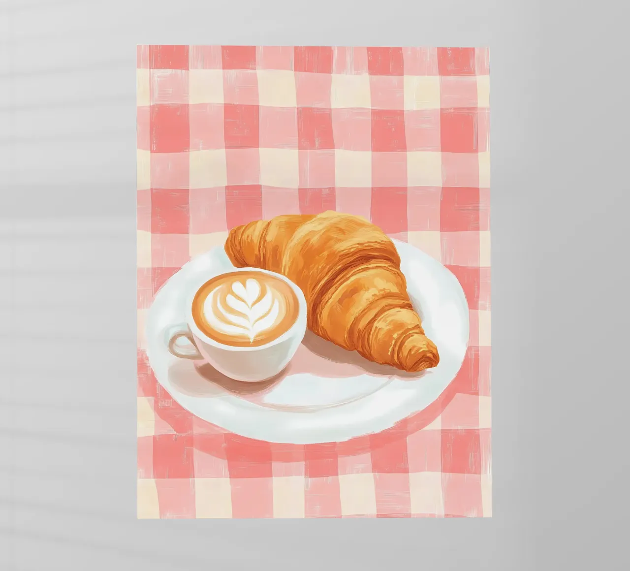 caffè e croissant pellicola backlit da Olga Wildrose