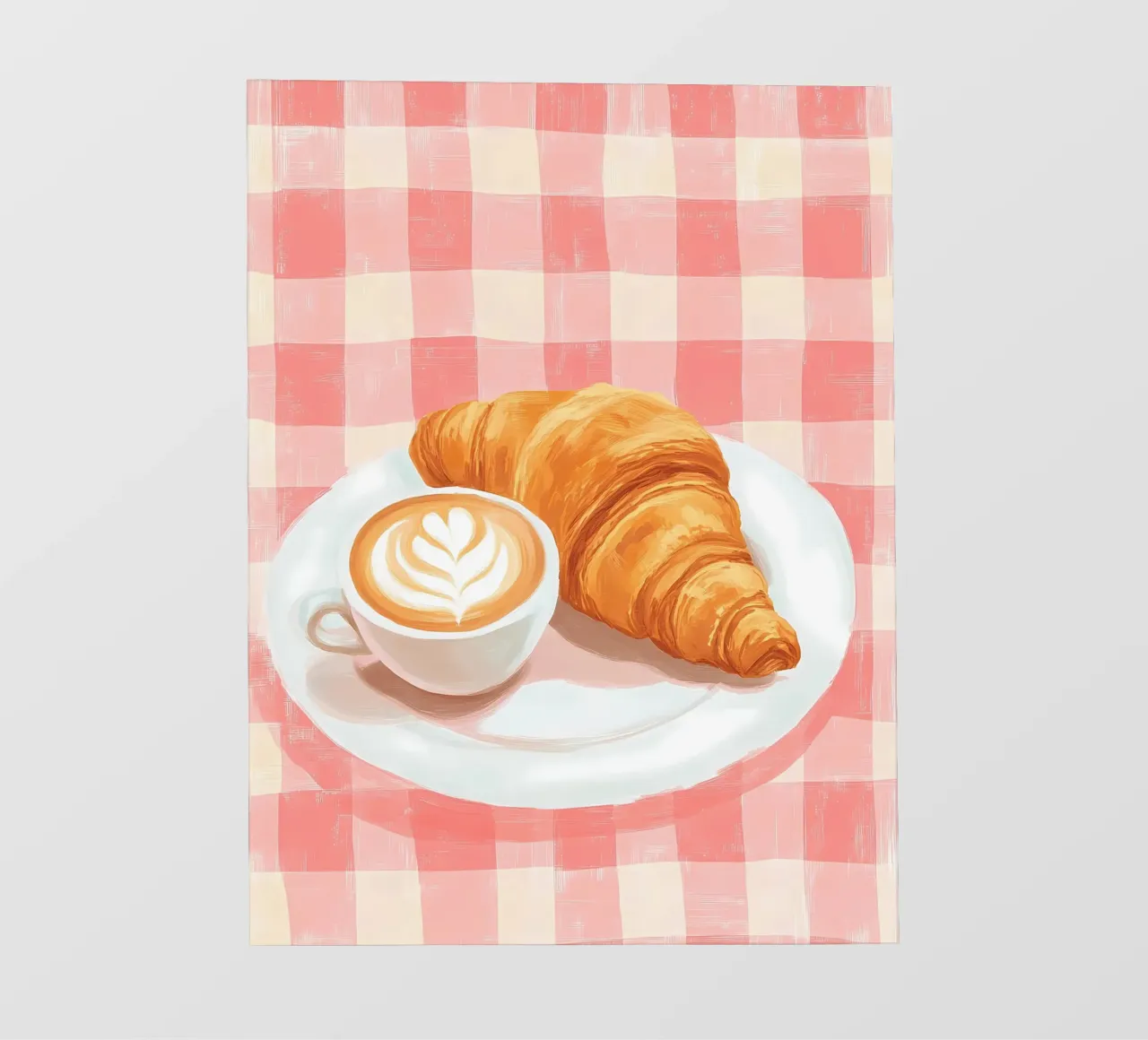caffè e croissant telo in pvc da Olga Wildrose