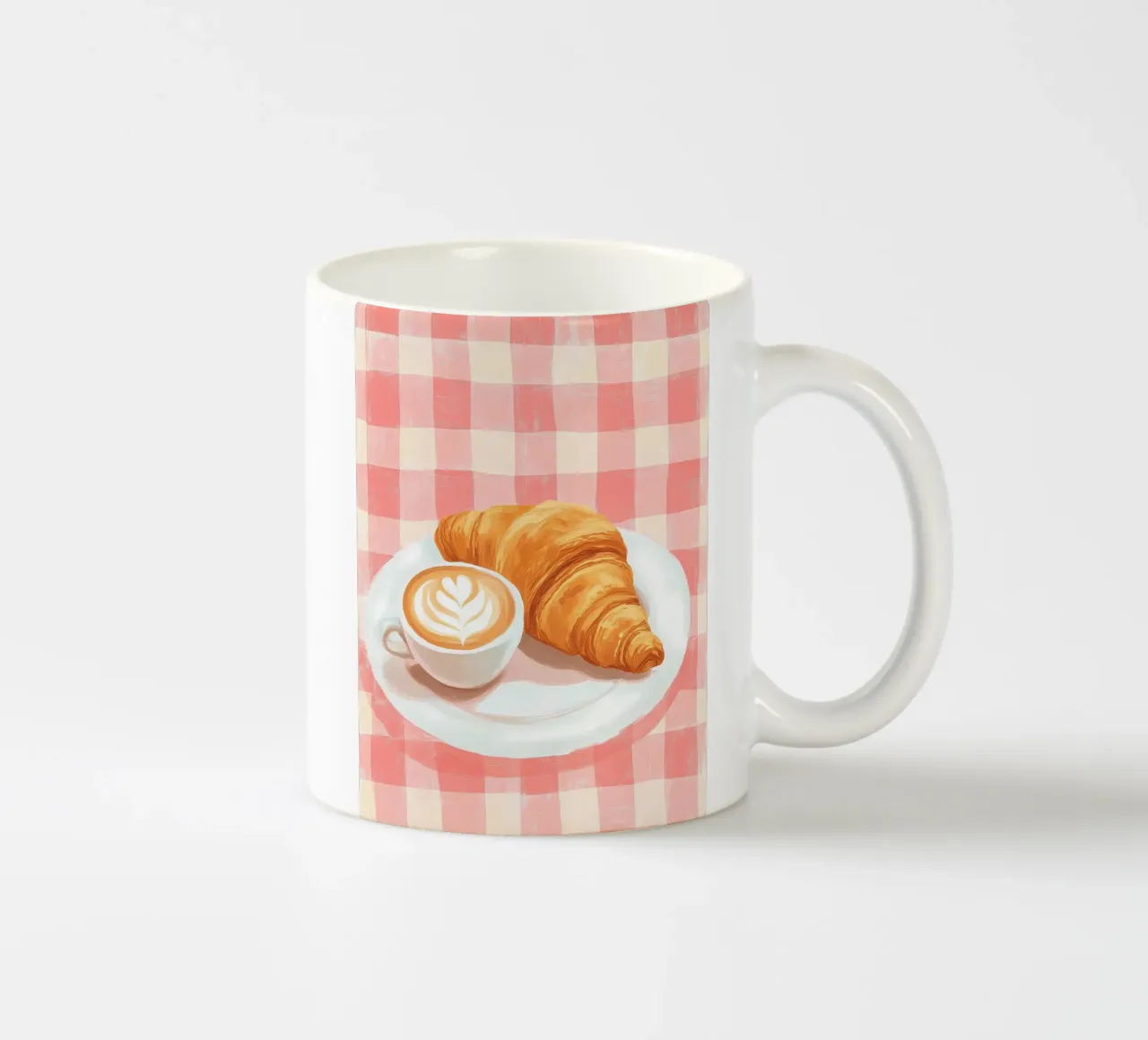 caffè e croissant tazza in ceramica da Olga Wildrose