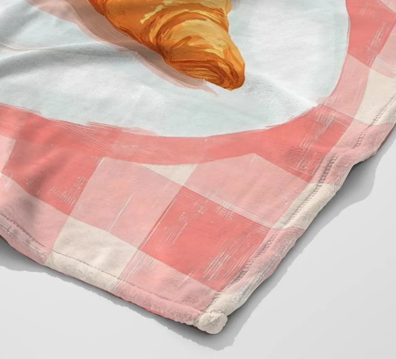 caffè e croissant coperta in pile da IamHomeStudio