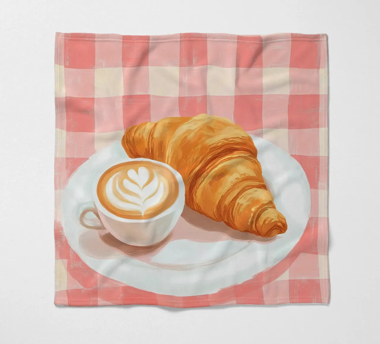 caffè e croissant coperta in pile da IamHomeStudio