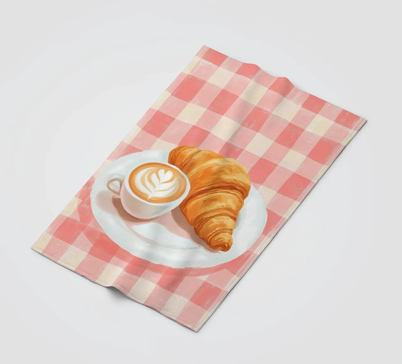 caffè e croissant coperta in pile da IamHomeStudio