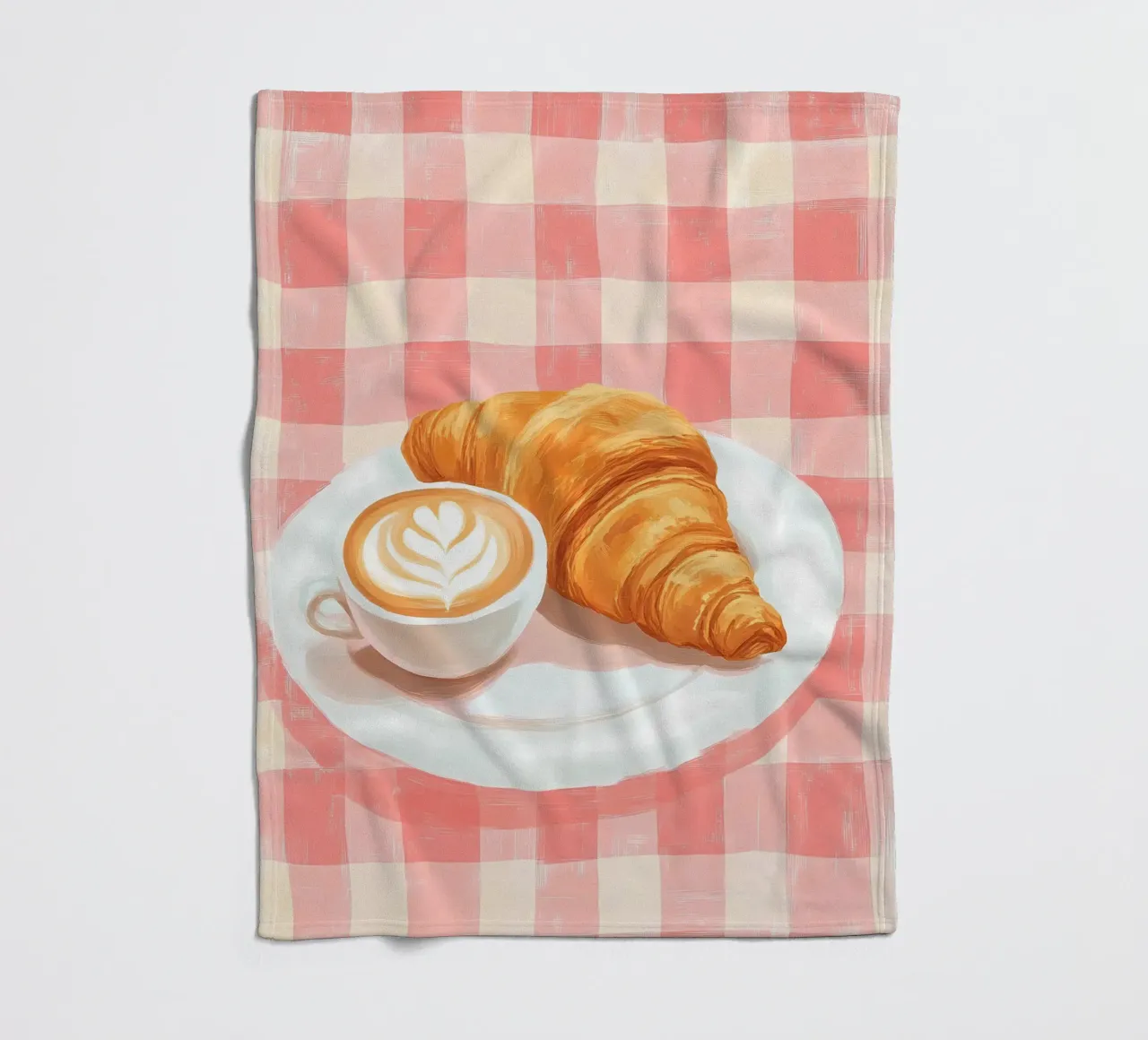 caffè e croissant coperta in pile da IamHomeStudio