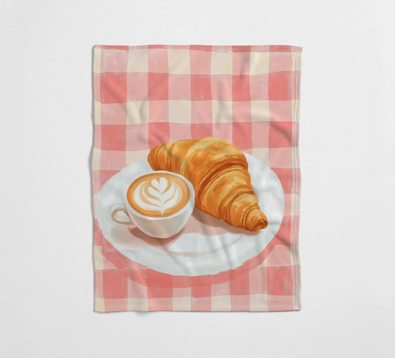 caffè e croissant coperta in pile da IamHomeStudio