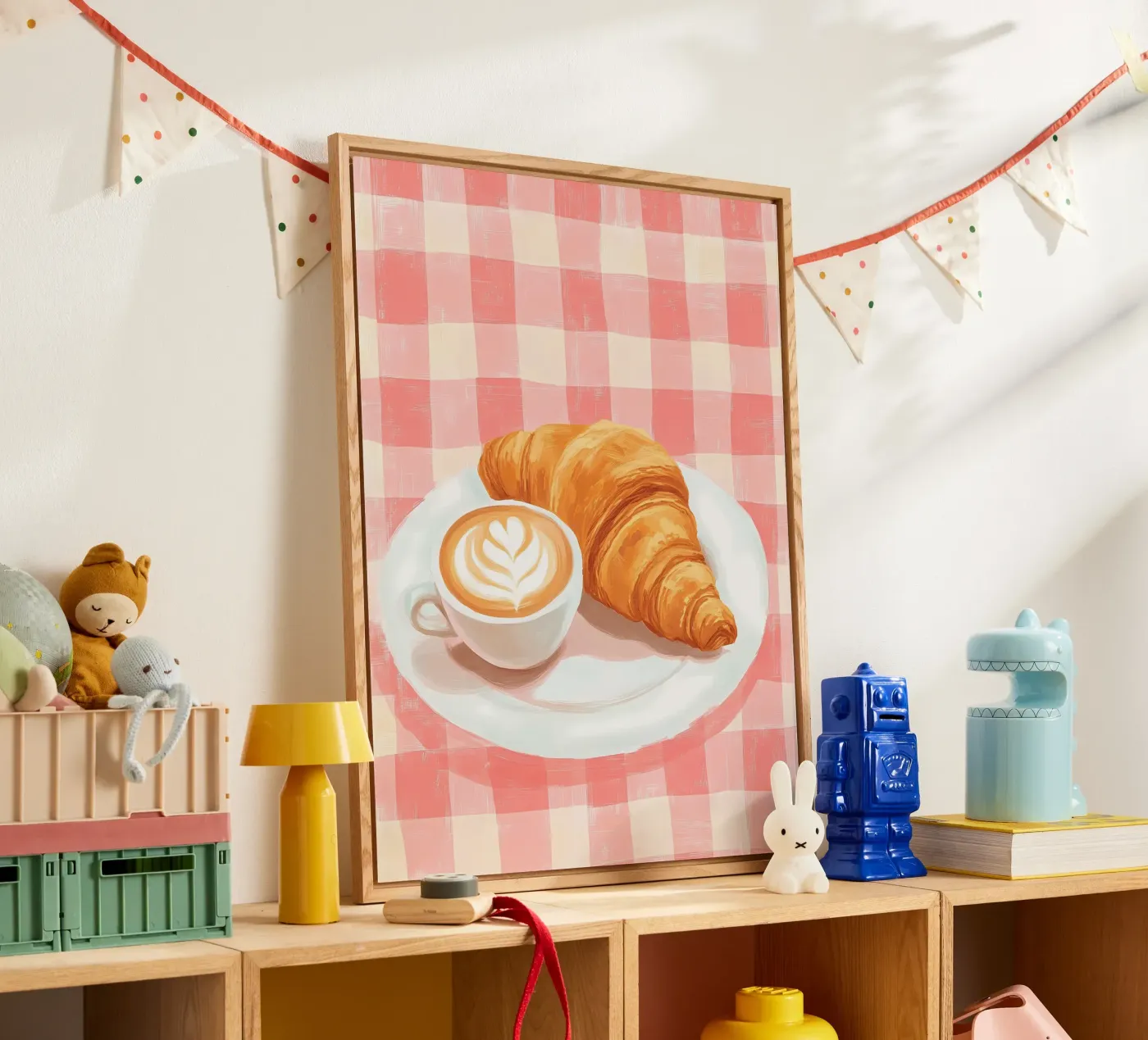 coffee and croissant Acryl-Glas von IamHomeStudio