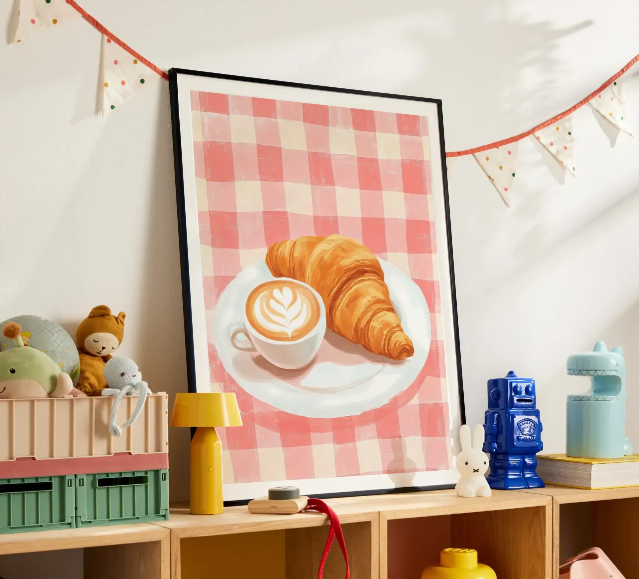 caffè e croissant poster da IamHomeStudio