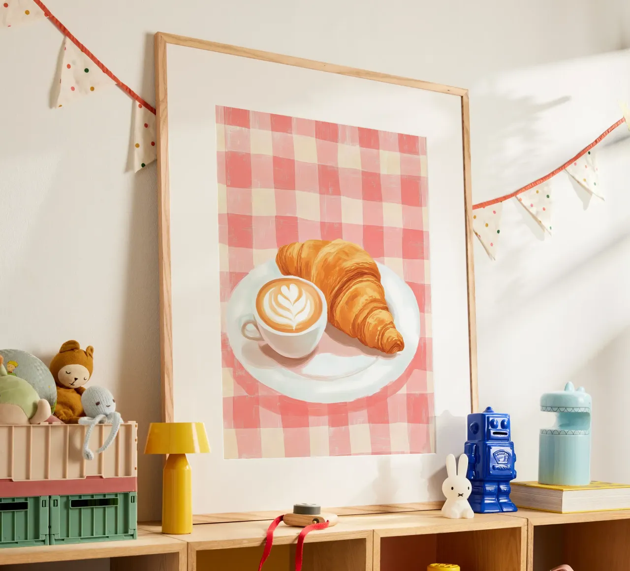 caffè e croissant poster da IamHomeStudio