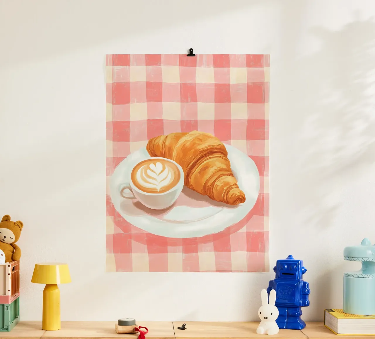 caffè e croissant poster da IamHomeStudio