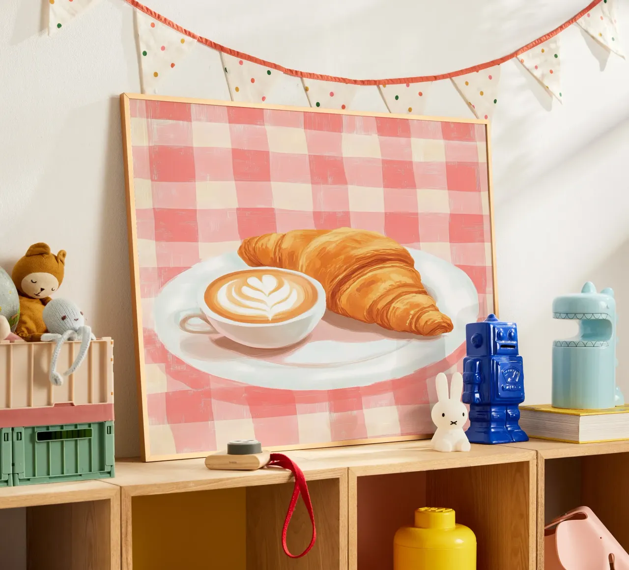 caffè e croissant poster da IamHomeStudio