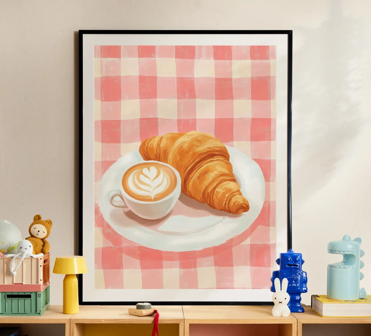 caffè e croissant poster da IamHomeStudio