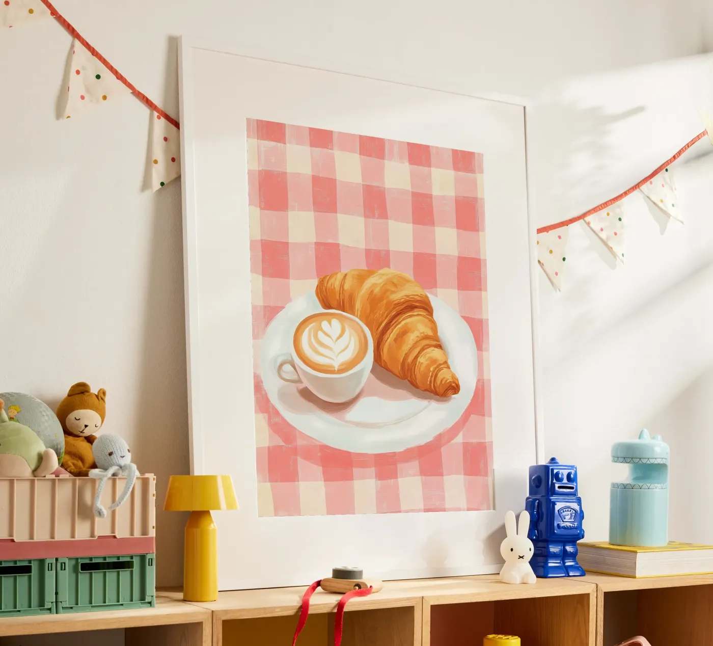 caffè e croissant poster da IamHomeStudio