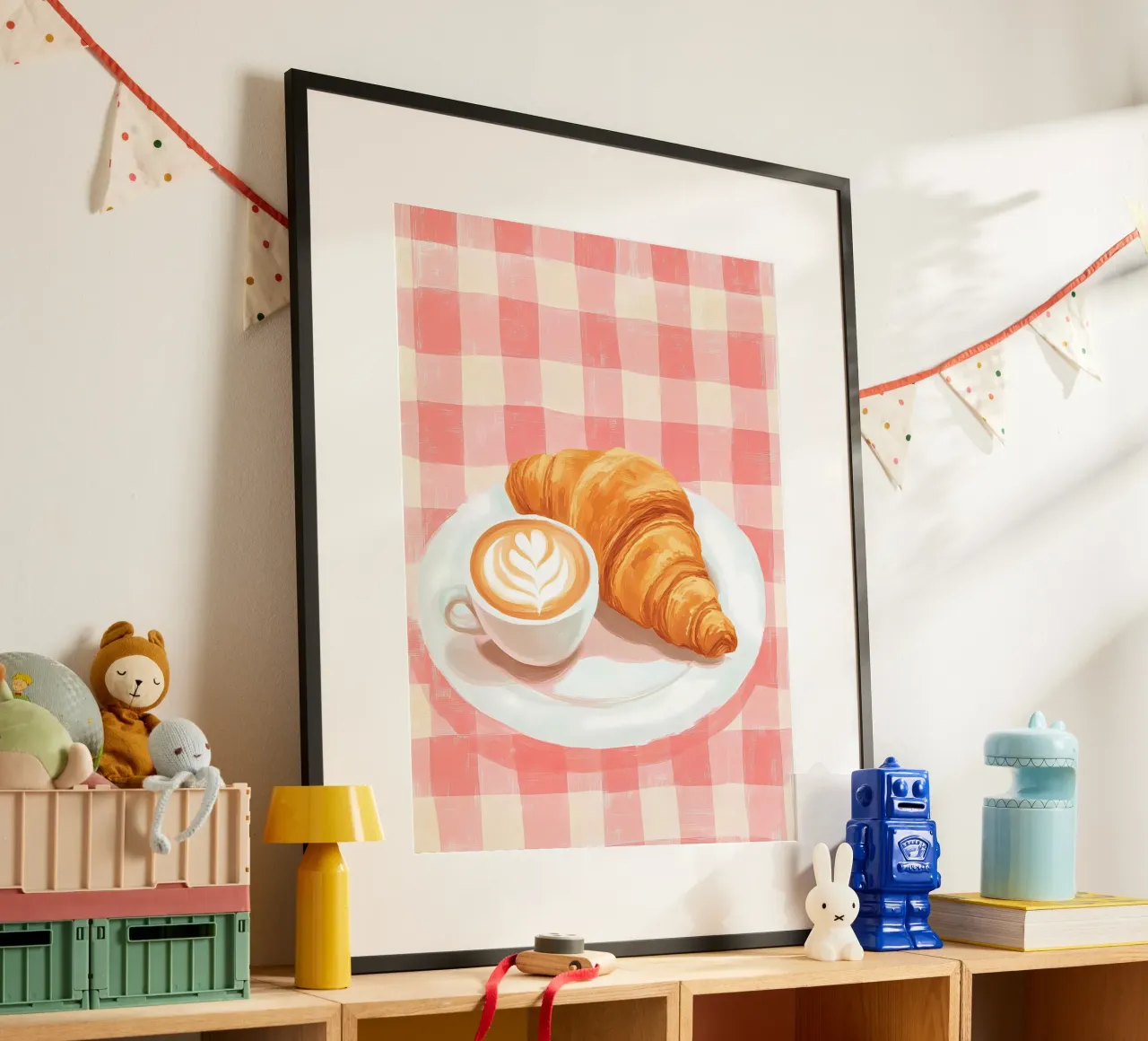 caffè e croissant poster da IamHomeStudio