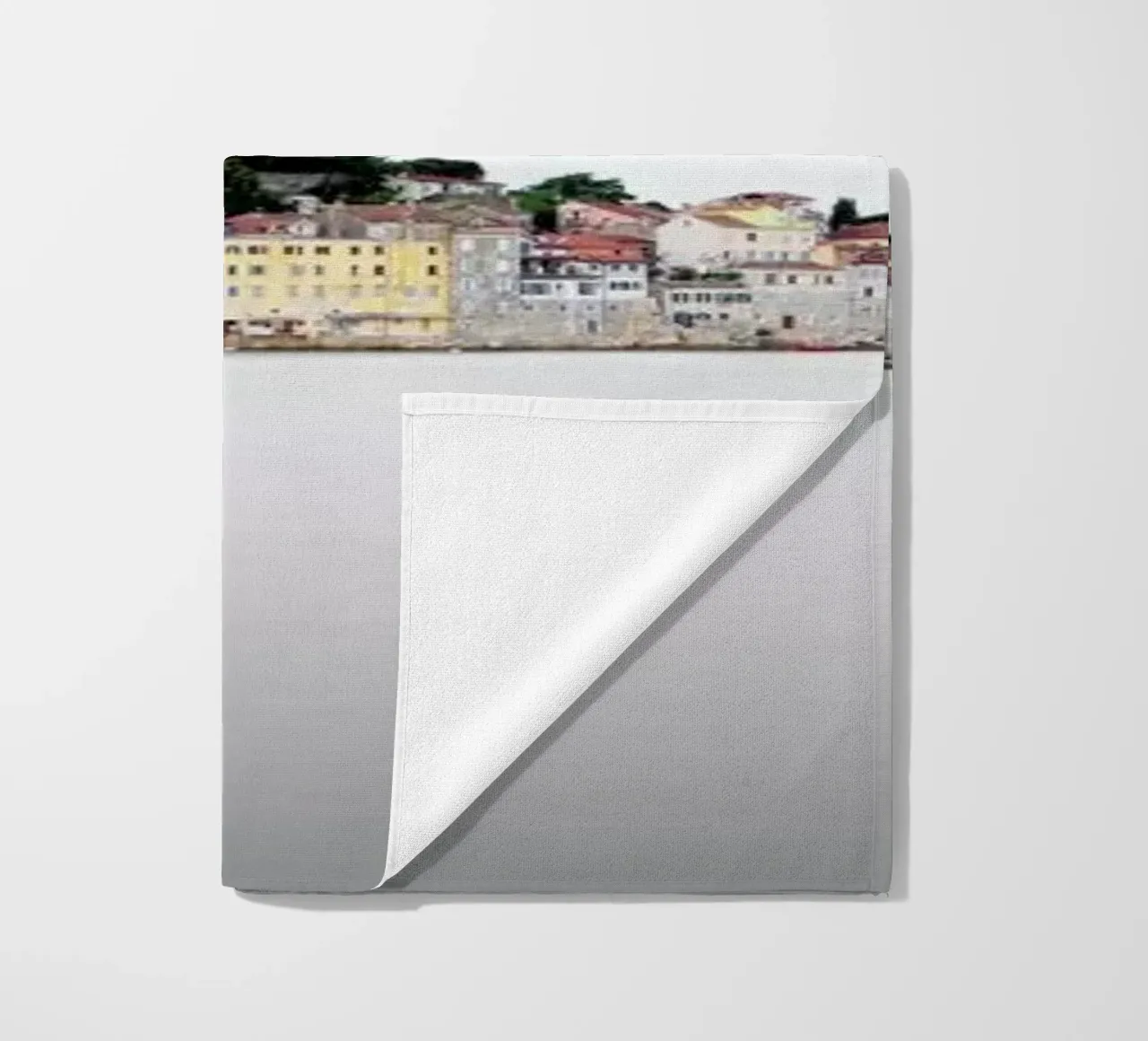 Croatia Rovinj beach towel by Michael J. Reibert