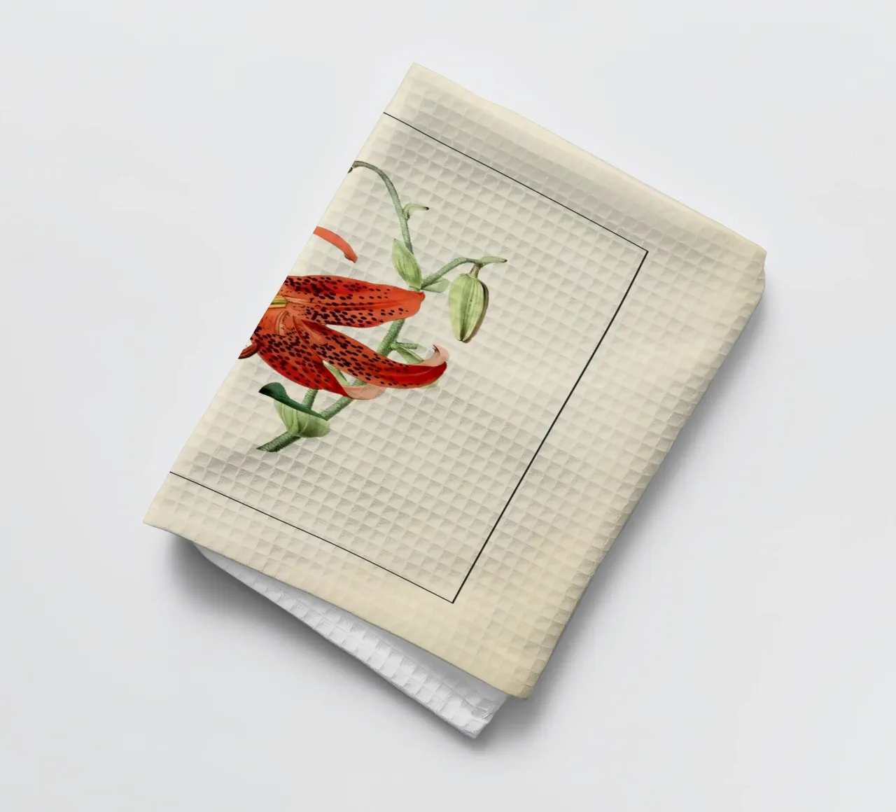Lilium Lancifolium Print - Vintage Tiger Lily Botanical Art torchon de ClubArt