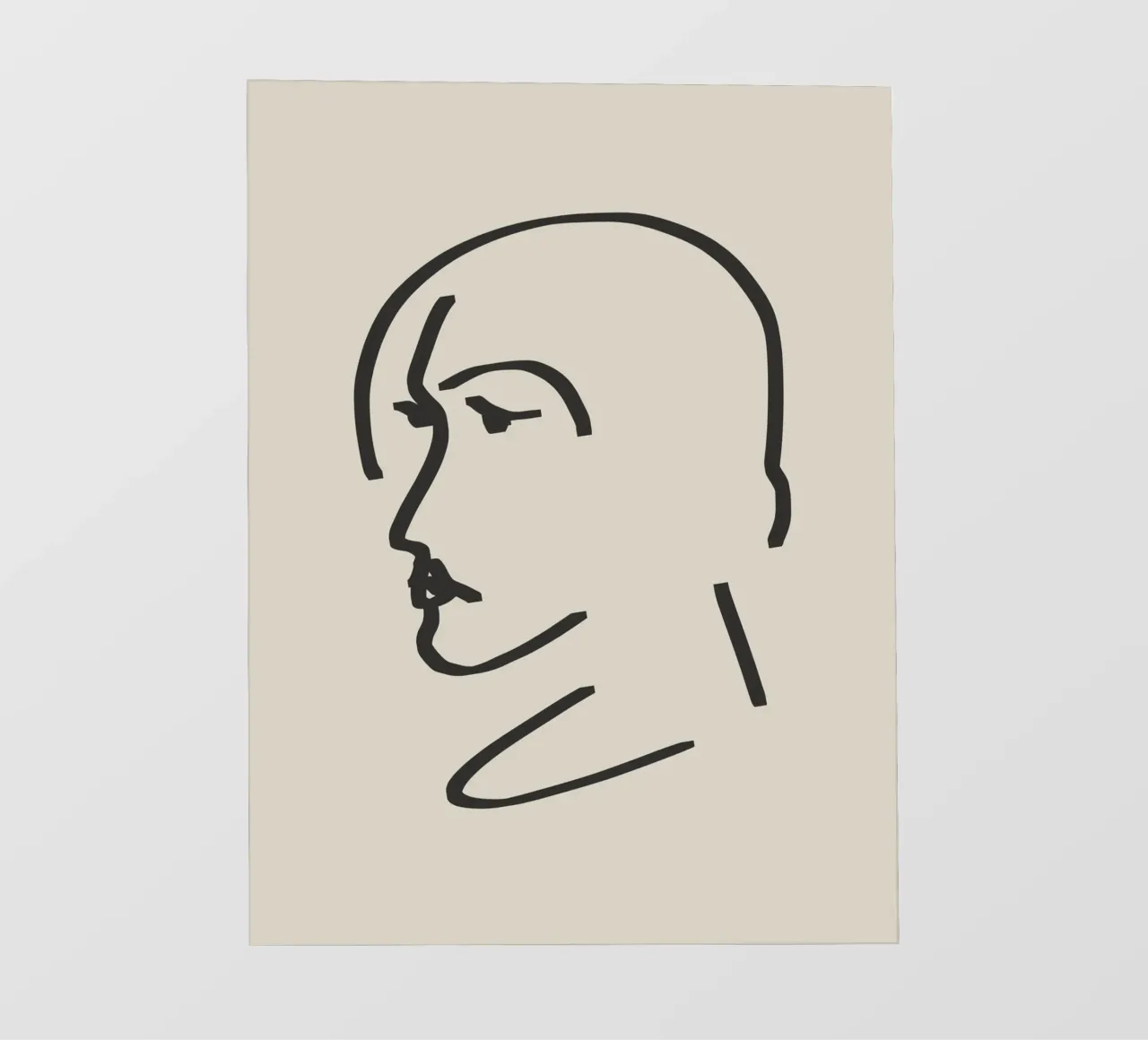 Ritratto candido in line art 3 telo in pvc da Little Dean