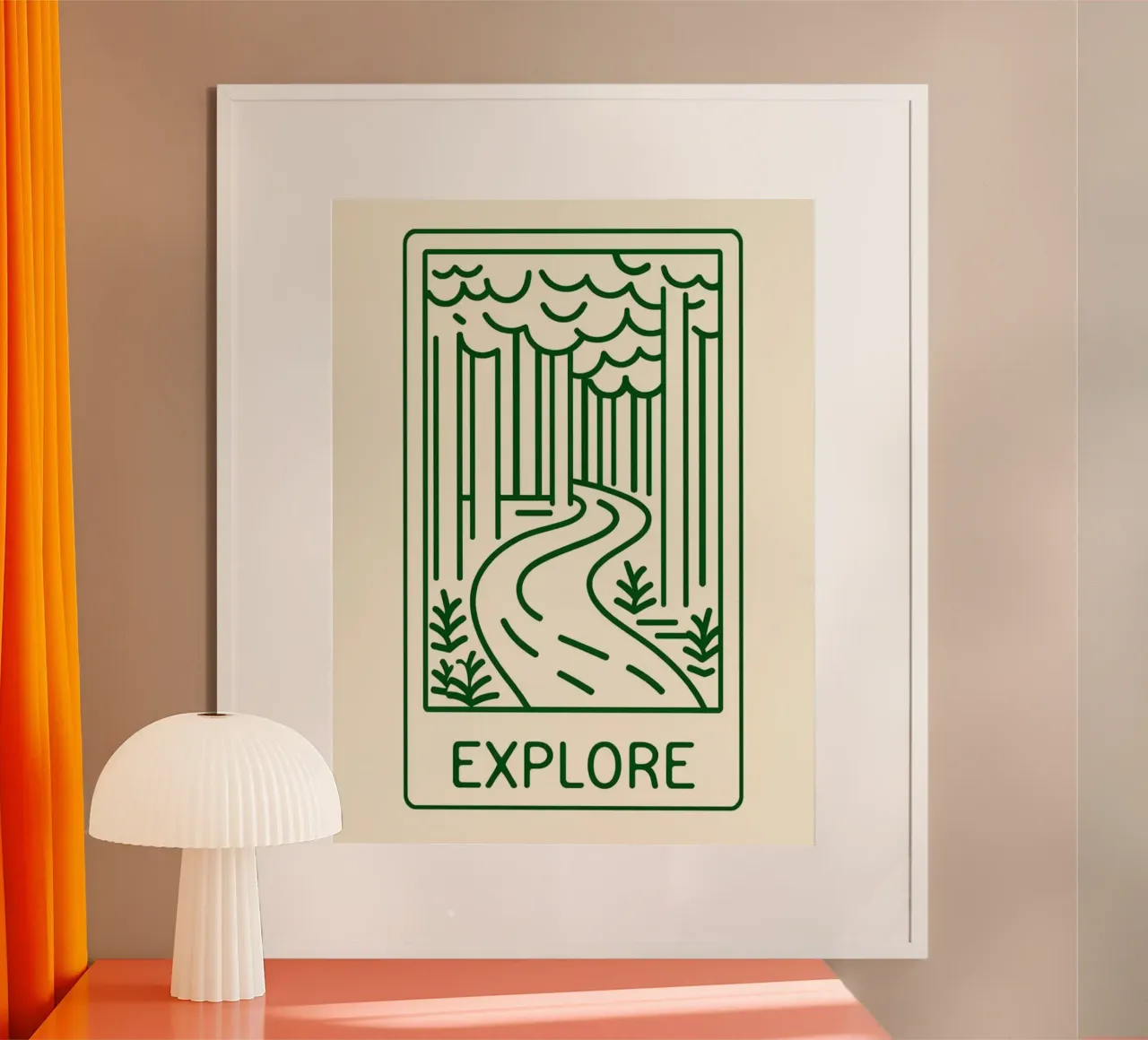 Zauberhafter Waldweg Abenteuer Poster von inspirational quote