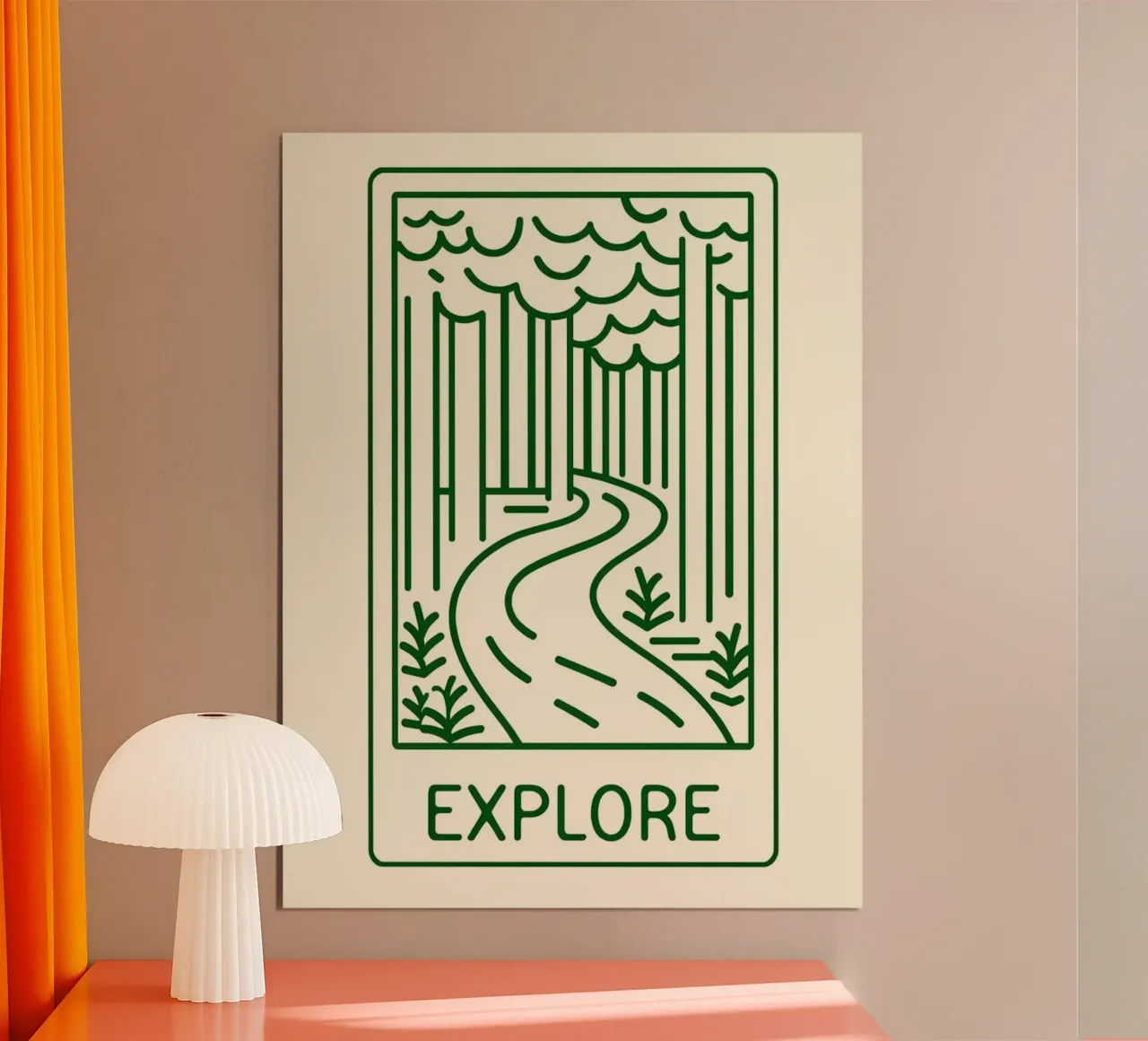 Zauberhafter Waldweg Abenteuer Poster von inspirational quote