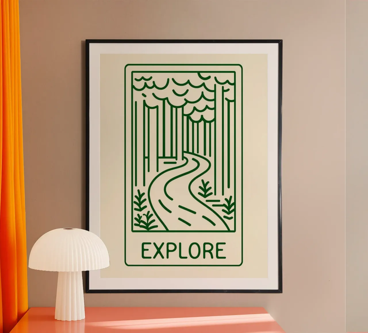 Zauberhafter Waldweg Abenteuer Poster von inspirational quote