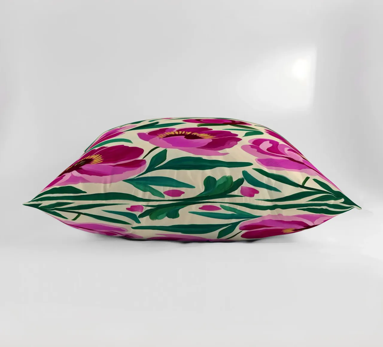 Pink Flowers decorative cushion by IamHomeStudio